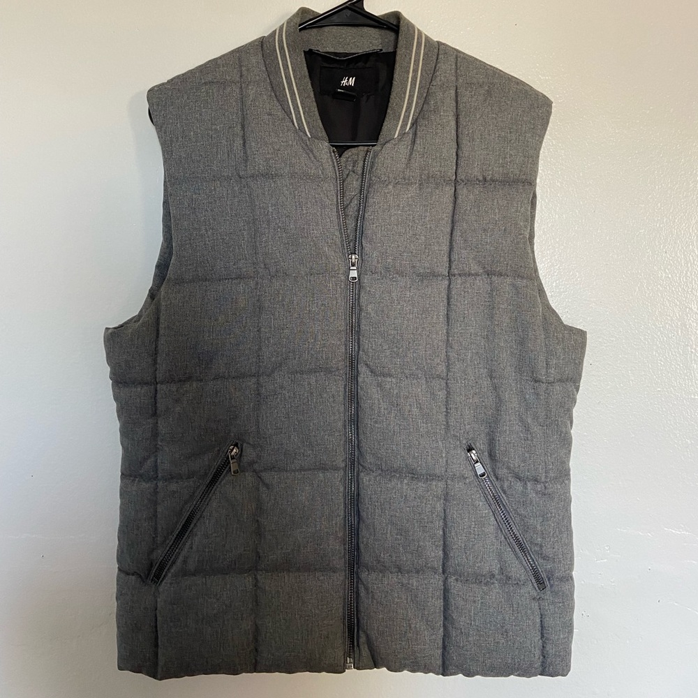 H&M Quilted Grey Puffer Vest